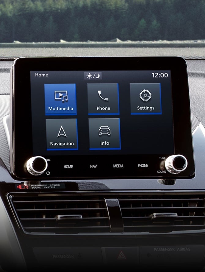 8 inch smartphone display in the 2026 Mitsubishi Eclipse Cross compact SUV