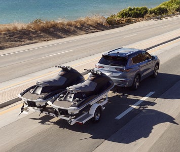 2025 Mitsubishi Outlander SUV towing with trailer stability assist